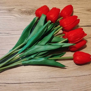 Élethű gumi tulipán több sznben - otthon & életmód - dekoráció - virágdísz és tartó - csokor & virágdísz - Meska.hu