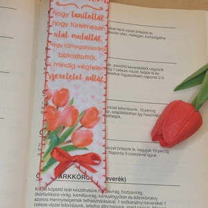 Tulipános könyvjelző-pedagógus napra - Meska.hu