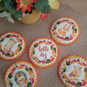 Őszi hangulatú hűtőmágnes-Bagoly 2. - otthon & életmód - konyhafelszerelés, tálalás - konyhai dekoráció - hűtőmágnes - Meska.hu