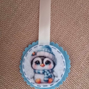 Szalagos könyvjelző-Pingvin 2. - könyv & zene - könyvjelző - Meska.hu