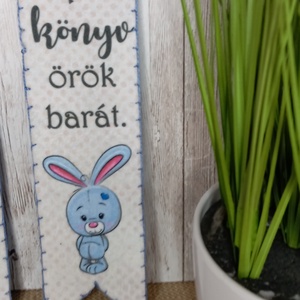 Nyuszis könyvjelző szett- kék - könyv & zene - könyvjelző - Meska.hu