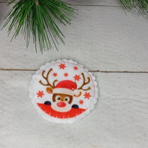 Rudolf szarvas-hűtőmágnes - Meska.hu