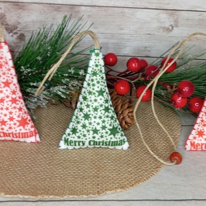 Csillag mintás fenyő díszek - karácsony - karácsonyi lakásdekoráció - karácsonyfadíszek - Meska.hu