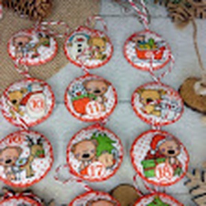 Karácsonyi macis díszek-Adventi naptárba, Karácsony, Karácsonyi lakásdekoráció, Karácsonyfadíszek, Varrás, MESKA