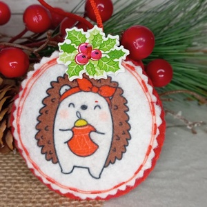 Sünis karácsonyi díszek - karácsony - karácsonyi lakásdekoráció - karácsonyfadíszek - Meska.hu