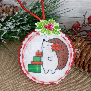 Sünis karácsonyi díszek - karácsony - karácsonyi lakásdekoráció - karácsonyfadíszek - Meska.hu