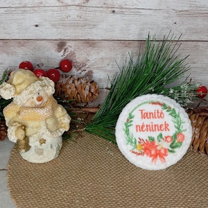 Tanító néninek- Karácsonyi hűtőmágnes - karácsony - karácsonyi lakásdekoráció - karácsonyi lakásdíszek - Meska.hu