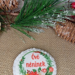 Óvó néninek- Karácsonyi hűtőmágnes - karácsony - karácsonyi lakásdekoráció - karácsonyi lakásdíszek - Meska.hu