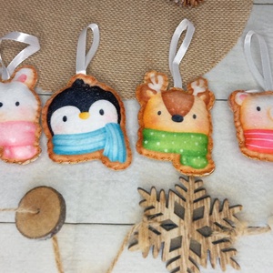 Állat mintás karácsonyi dekoráció - karácsony - karácsonyi lakásdekoráció - karácsonyfadíszek - Meska.hu