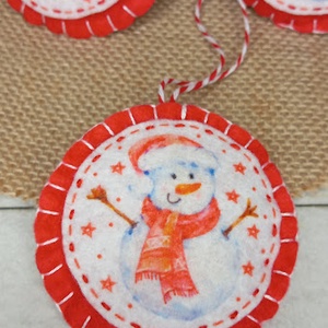 Pingvinek és hóemberek-karácsonyi szett - karácsony - karácsonyi lakásdekoráció - karácsonyfadíszek - Meska.hu