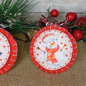 Pingvinek és hóemberek-karácsonyi szett - karácsony - karácsonyi lakásdekoráció - karácsonyfadíszek - Meska.hu