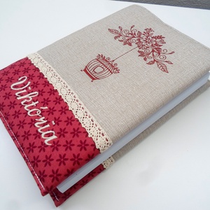 Vintage, madárkalitkás napló - otthon & lakás - papír írószer - jegyzetfüzet & napló - Meska.hu