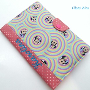 Minnie egészségügyi kiskönyv borító névhímzéssel - eü textil borító névvel - otthon & életmód - papír, írószer - egészségügyi kiskönyv borító - Meska.hu