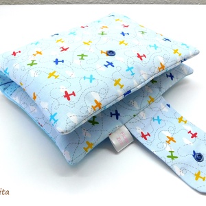 Repülős pelenkatáska -  textil pelenkarendező- névhímzéssel is - táska & tok - pelenkatáska - pelenkatartó tok - Meska.hu