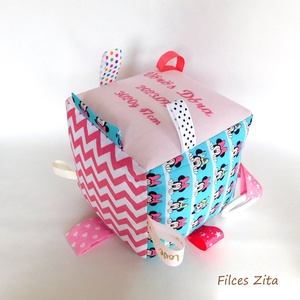 Minnie egészségügyi kiskönyv borító névhímzéssel - eü textil borító névvel - otthon & életmód - papír, írószer - egészségügyi kiskönyv borító - Meska.hu