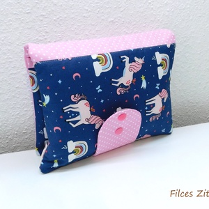 Pelenkatáska - pelenkázó neszesszer - unikornis , Táska & Tok, Pelenkatáska, Pelenkatartó tok, Varrás, Patchwork, foltvarrás, MESKA