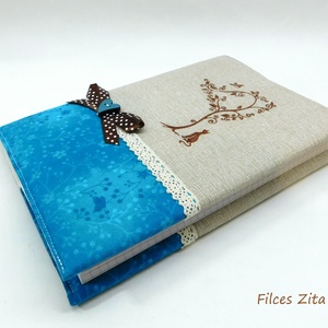 A5 határidőnapló hímzett borítóval  - CICÁS - névhímzéssel  - otthon & életmód - papír, írószer - jegyzetfüzet & napló - Meska.hu