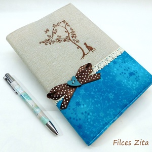 A5 határidőnapló hímzett borítóval  - CICÁS - névhímzéssel  - Meska.hu