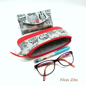 Baglyos ajándékszett / neszesszer / tolltartó - Meska.hu