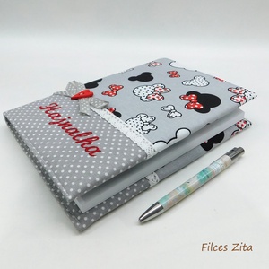 Minnie napló hímzett névvel , Otthon & Életmód, Papír, írószer, Jegyzetfüzet & Napló, Varrás, Patchwork, foltvarrás, MESKA