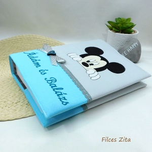 Mickey egeres  baba fotóalbum hímzett névvel - textil fényképalbum hímzett névvel - otthon & életmód - papír, írószer - album & fotóalbum - Meska.hu