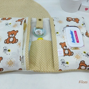 Hímzett Teddy macis pelenkarendező - macis pelenkatáska - táska & tok - pelenkatáska - pelenkatartó tok - Meska.hu