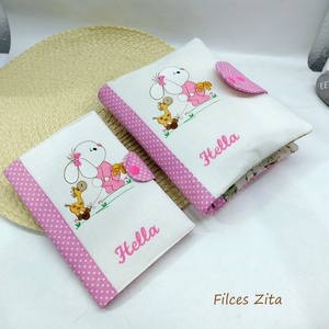 Nyuszis babaköszöntő csomag / babalátogató ajándék csomag  - játék & sport - babalátogató ajándékcsomag - Meska.hu