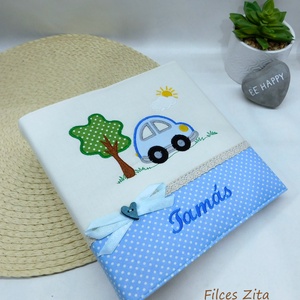 Autós fotóalbum hímzett névvel - autós album névhímzéssel  - Meska.hu