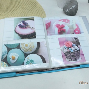 Rókás hímzett baba fotóalbum névvel - egyedi fényképalbum névhímzéssel - album rókával - otthon & életmód - papír, írószer - album & fotóalbum - Meska.hu