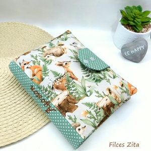 Erdei állatos pelenkatáska -  pelenkatartó tok névhímzéssel, Táska & Tok, Pelenkatáska, Pelenkatartó tok, Patchwork, foltvarrás, Hímzés, MESKA