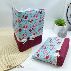 Madárkás napló és neszesszer - otthon & életmód - papír, írószer - jegyzetfüzet & napló - Meska.hu