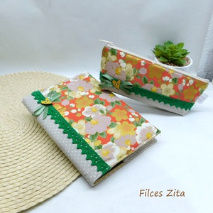 Virágos napló és tolltartó, Otthon & Életmód, Papír, írószer, Jegyzetfüzet & Napló, Varrás, Patchwork, foltvarrás, MESKA