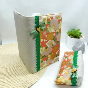 Virágos napló és tolltartó - otthon & életmód - papír, írószer - jegyzetfüzet & napló - Meska.hu