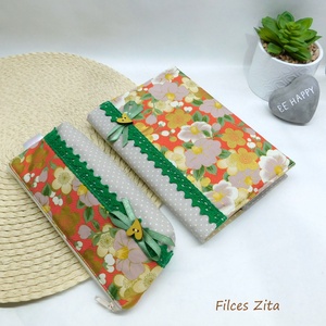 Virágos napló és tolltartó - otthon & életmód - papír, írószer - jegyzetfüzet & napló - Meska.hu