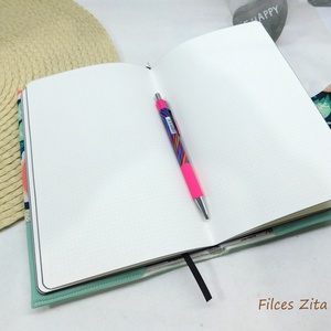 Virágos napló -KÉSZTERMÉK  - otthon & életmód - papír, írószer - jegyzetfüzet & napló - Meska.hu