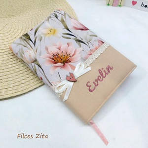 Virágos napló névhímzéssel  - otthon & életmód - papír, írószer - jegyzetfüzet & napló - Meska.hu