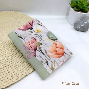 Virágos egészségügyi kiskönyv borító - névhímzéssel is  - Meska.hu