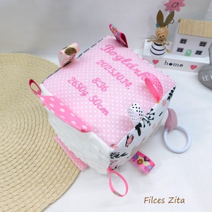 Nyuszis babakocka születési adatokkal  - baba - mama - baba játékok - babakocka - Meska.hu