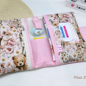 Erdei állatos pelenkatáska / pelenkatartó tok / pelenkarendező - baba - mama - pelenkázó, babafürdető kellékek - pelenkázó neszeszer, pelenkatartó - Meska.hu