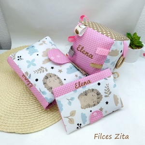Babalátogató ajándékcsomag - sünis babaköszöntő szett , Baba - mama, Babalátogató ajándékcsomag, Varrás, Hímzés, MESKA
