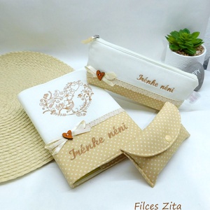 Ajándék szett, Otthon & Életmód, Papír, írószer, Jegyzetfüzet & Napló, Patchwork, foltvarrás, Hímzés, MESKA