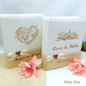 Esküvői hímzett fotóalbum - vintage esküvői album - esküvő - emlék & ajándék - album & fotóalbum - Meska.hu