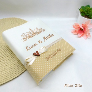 Esküvői hímzett fotóalbum - vintage esküvői album, Esküvő, Emlék & Ajándék, Album & Fotóalbum, Varrás, Hímzés, MESKA