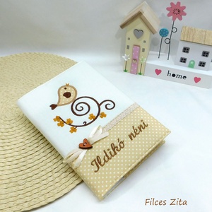 Madárkás hímzett napló  - Meska.hu