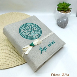 Életfa - egyedi hímzett napló névvel   - Meska.hu