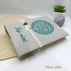 Életfa - egyedi hímzett napló névvel   - otthon & életmód - papír, írószer - jegyzetfüzet & napló - Meska.hu