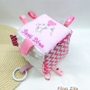 Nyuszis babakocka születési adatokkal - baba - mama - baba játékok - babakocka - Meska.hu