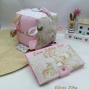 Erdei állatos babaköszöntő csomag / babalátogató ajándék csomag / babaváró szett névhímzéssel - baba - mama - babalátogató ajándékcsomag - Meska.hu