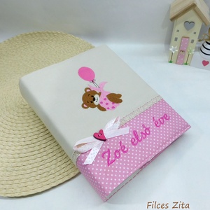 Macis fotóalbum hímzett névvel - textil fényképalbum névvel - otthon & életmód - papír, írószer - album & fotóalbum - Meska.hu