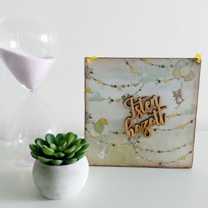 Fali tábla - szálló cicák, Otthon & Életmód, Dekoráció, Ajtó- és ablak dekoráció, Ajtótábla, , MESKA